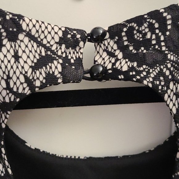 Sweet Storm Black and Beige Dress - Picture 7 of 9